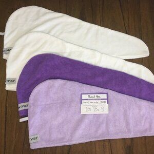 x4 Turbie Twist Super Absorbent Microfiber Hair Towel Less Frizz Less Breakage